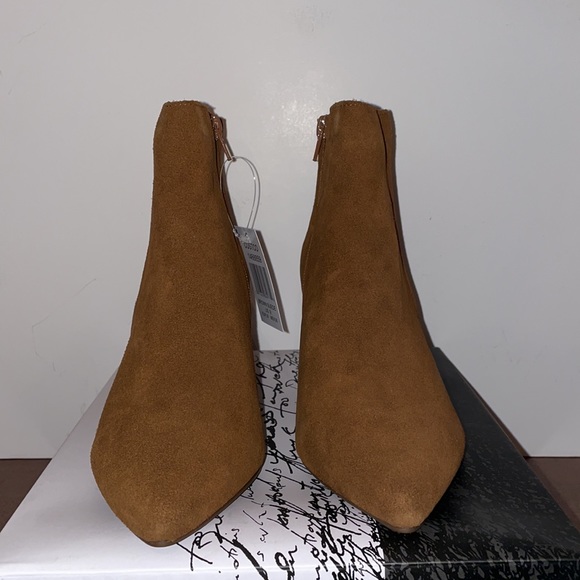 New Kensie Womens Lyden Leather Suede Ankle Boots - Picture 2 of 7